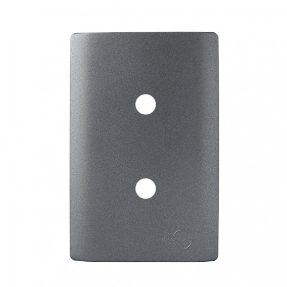 Placa p/ 2 Furos 4x2 - Novara Preto Grafite